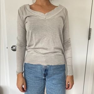 Grey Banana Republic silk cashmere XS